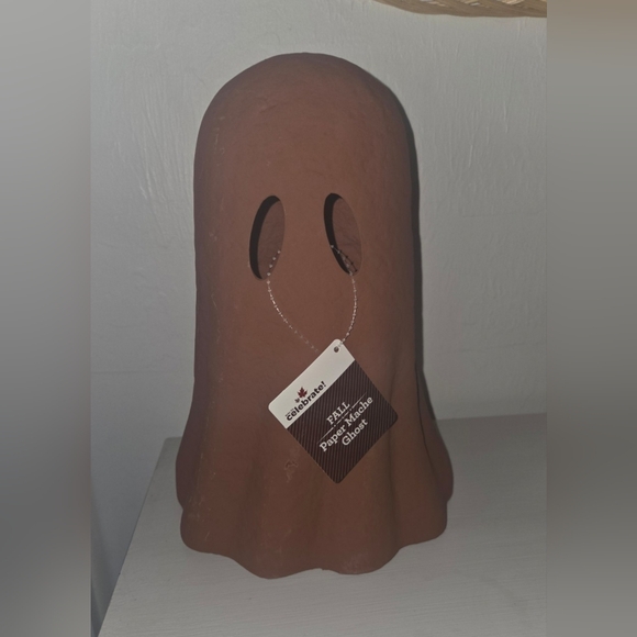 Paper Mache Ghost Decor, Brown, 11", Halloween, Way To Celebrate - Walmart - Picture 1 of 6